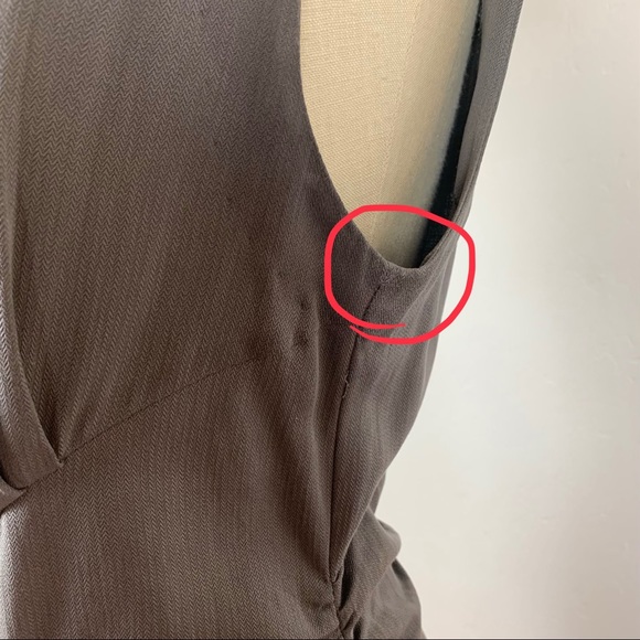 Anthropologie HD in Paris Grey Silk Bow Dress - Picture 5 of 8